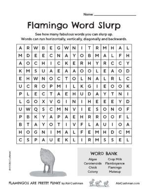 Flamingos Are Pretty Funky Word Search