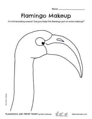 Flamingos Are Pretty Funky Coloring Sheets